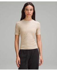 lululemon athletica - Asymmetrical Ribbed Cotton T-shirt - Lyst