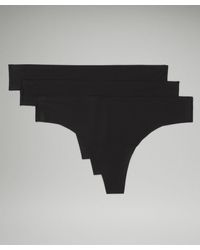 lululemon - Invisiwear Mid-rise Thong Underwear - Color Black - Size L - Lyst
