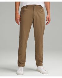 lululemon - Abc Classic-fit 5 Pocket Trousers 30"l Warpstreme - Color Brown - Size 31 - Lyst