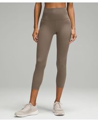 lululemon - Wunder Train High-rise Crop Leggings With Pockets - 23" - Color Brown - Size 10 - Lyst
