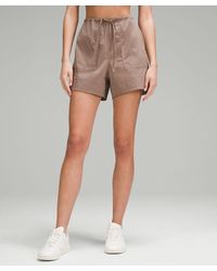 lululemon - Cotton-blend Poplin High-rise Shorts 4" - Lyst