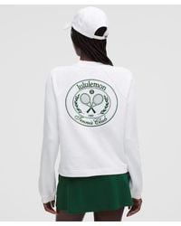 lululemon - – Cotton French Terry Crew Hoodieneck Pullover Tennis Club – – Size Large - Lyst