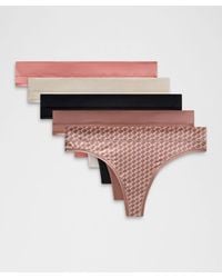 lululemon - – Underease Mid-Rise Thong Underwear 5 Pack – – Size Large - Lyst
