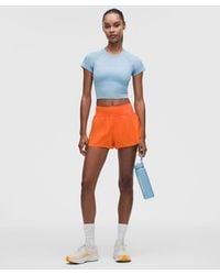 lululemon - – Fast And Free Mid-Rise Split Shorts Design – 3" – – Size Large - Lyst