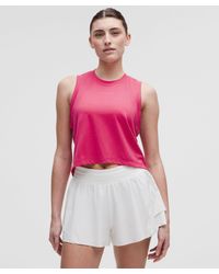 lululemon - – Swiftly High-Low Cropped Tank Top – – Size 16 - Lyst