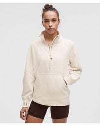 lululemon - – Scuba Oversized Funnel-Neck Half Zip Sweatshirt Long – /Khaki/ – - Lyst