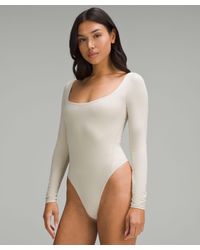 lululemon athletica - Wundermost Bodysuit - Ultra-soft Nulu Square-neck Long-sleeve Bodysuit - Lyst