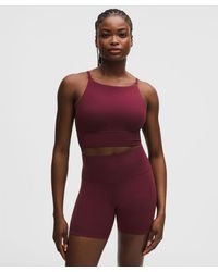 lululemon - – Focuser High-Neck Sports Bra Light Support, C/D Cup – Color Burgundy/ – - Lyst