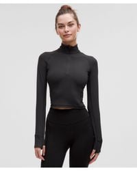 lululemon - It's Rulu Ribbed Cropped Half Zip - Lyst