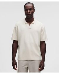 lululemon - Cotton-Blend Knit Short-Sleeve Polo Shirt - Lyst