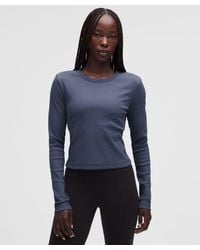 lululemon - – Little Ribbed Long-Sleeve Tee – – Size Large - Lyst