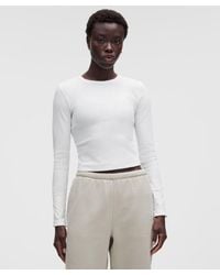 lululemon - – Little Ribbed Long-Sleeve Tee – – Size 6 - Lyst