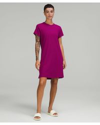 lululemon athletica Cotton Wrap-front T-shirt Dress | Lyst