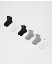 lululemon - – Daily Essential Quarter Socks 6 Pack – /Light/ – Size Large - Lyst