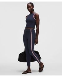lululemon - – Groove High-Rise Tight Leggings Stripe Trim – 25" – Color Burgundy/ – Size 4 - Lyst