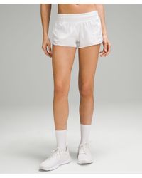 lululemon - Hotty Hot Low-rise Lined Shorts - 2.5" - Color White - Size 10 - Lyst