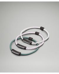 lululemon - Wordmark Hair Ties 3 Pack - Color Pink/white/green - Lyst