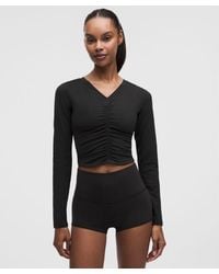 lululemon - – All It Takes Centre-Ruched V-Neck Long-Sleeve Shirt – – Size 14 - Lyst