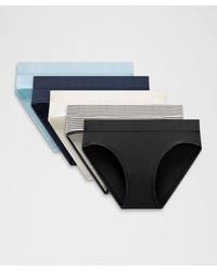 lululemon - – Underease Mid-Rise Bikini Underwear 5 Pack – – Size Medium - Lyst