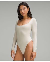 lululemon - Wundermost Bodysuit - Ultra-soft Nulu Square-neck Long-sleeve Bodysuit - Lyst