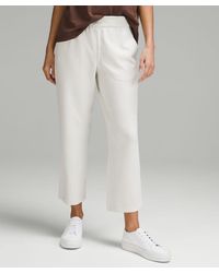 lululemon - Softstreme High-rise Straight-leg Cropped Pants - Color White - Size 0 - Lyst