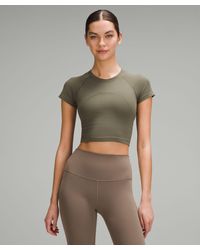 lululemon - Swiftly Tech Cropped Short-Sleeve Shirt 2 - Lyst