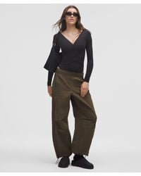 lululemon - Wundermost Ultra-Soft Nulu Wrap-Front Long-Sleeve Bodysuit - Lyst