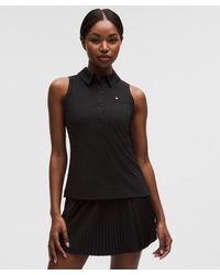 lululemon - Quick-Dry Sleeveless Polo Shirt Straight Hem - Lyst