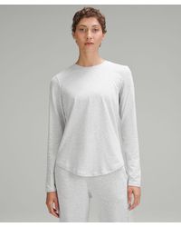lululemon - Love Long-sleeve Shirt - Color Light Grey/grey - Size 2 - Lyst