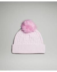 lululemon - – Cable Knit Pom Beanie Hat – /Pastel - Lyst
