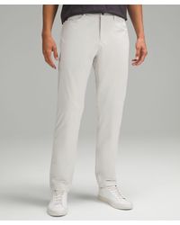lululemon - Abc Classic-fit 5 Pocket Trousers 34"l Warpstreme - Color White - Size 29 - Lyst