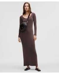 lululemon - Drapey Softstreme Long-Sleeve Maxi Dress - Lyst