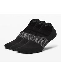 lululemon - Power Stride No-show Socks With Active Grip 3 Pack - Color Black - Size L - Lyst