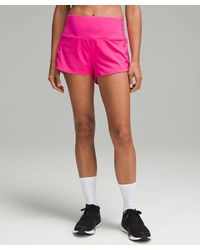 lululemon - Speed Up High-rise Lined Shorts - 2.5" - Color Pink/neon - Size 10 - Lyst