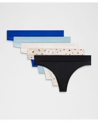 lululemon - – Underease Mid-Rise Thong Underwear 5 Pack – – Size Medium - Lyst