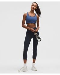 lululemon - Wunder Train High-rise Crop Leggings With Pockets - 23" - Color Blue - Size 0 - Lyst