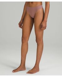 lululemon - Invisiwear Mid-rise Thong Underwear - Color Pink/pastel - Size Xl - Lyst