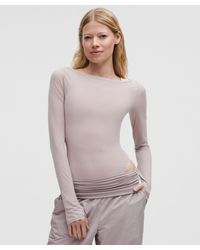 lululemon - Wundermost Ultra-Soft Nulu Mesh Boatneck Long-Sleeve Bodysuit - Lyst