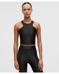 lululemon - – Satin Shine Tank Top Medium Support, B/C Cup Wordmark – – Size 4 - Lyst