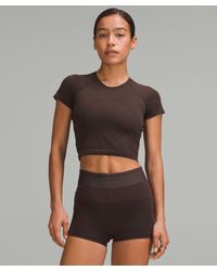 lululemon - Swiftly Tech Cropped Short-Sleeve Shirt 2 - Lyst