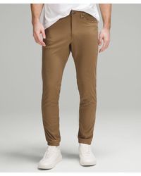 lululemon - Abc Slim-fit Trousers Warpstreme - 37" - Color Brown - Size 31 - Lyst