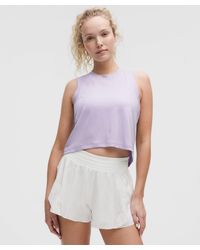 lululemon - – Swiftly High-Low Cropped Tank Top – /Pastel – Size 14 - Lyst