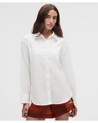 lululemon - – Lululinen Relaxed-Fit Long-Sleeve Button Up – – Size Large - Lyst