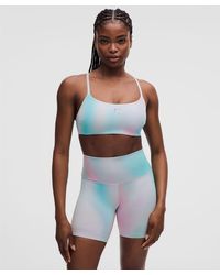 lululemon - – Wunder Train Strappy Racer Sports Bra Light Support, C/D Cup – Color Printed – Size 14 - Lyst