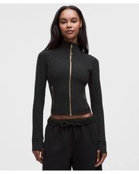 lululemon - Define Cropped Jacket Nulu - Color Black/gold - Size 12 - Lyst