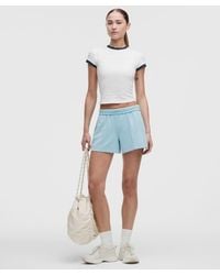 lululemon - – Lightweight Softstreme Mid-Rise Pintuck Shorts – 4" – – Size Large - Lyst