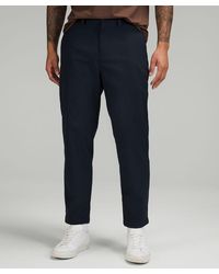 lululemon - Relaxed-tapered Smooth Twill Trousers Cropped - Color Blue - Size 34 - Lyst