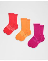 lululemon - – Power Stride Crew Socks 3 Pack – – Size Large - Lyst