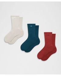 lululemon - – Daily Essential Crew Socks 3 Pack – – Size Large - Lyst