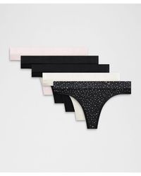 lululemon - – Underease Mid-Rise Thong Underwear 5 Pack – – Size Large - Lyst